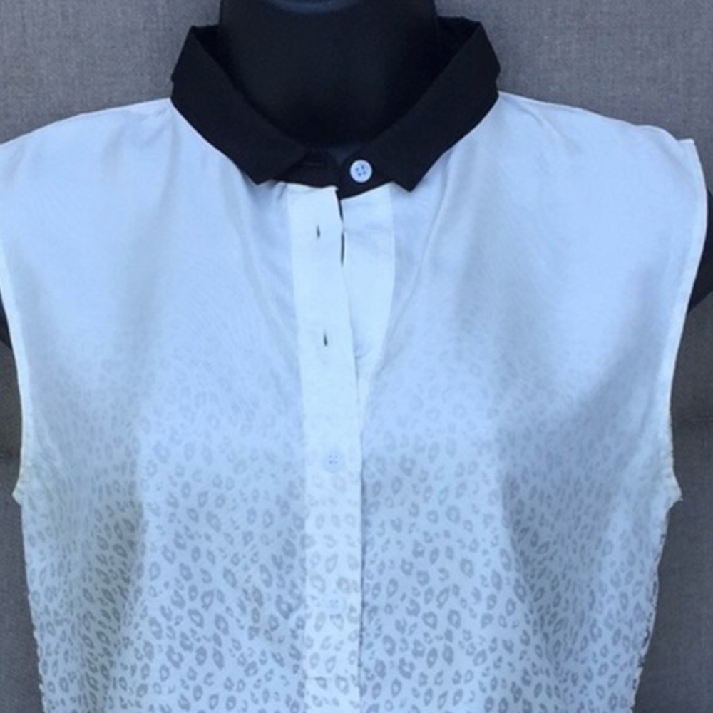 BAND OF OUTSIDERS 100% Silk Leopard Ombre Top - Picture 16 of 16